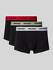 HUGO Trunks mit elastischem Label-Bund im 3er-Pack Black