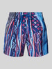 CARLO COLUCCI Regular Fit Badehose mit Tunnelzug Blau