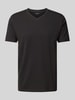 Lindbergh T-Shirt mit V-Ausschnitt Black