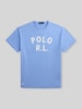 Polo Ralph Lauren Loose Fit T-Shirt aus reiner Baumwolle Hellblau
