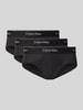 Calvin Klein Underwear Slip mit elastischem Label-Bund im 3er-Pack Black