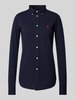 Polo Ralph Lauren Overhemdblouse met labelstitching Marineblauw