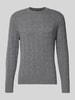 BOSS Regular Fit Strickpullover aus Schurwoll-Kaschmir-Mix Modell 'HETICO' Hellgrau
