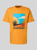 Napapijri T-shirt met labelprint, model 'ARBIA' Oranje