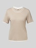 s.Oliver BLACK LABEL Regular Fit T-Shirt in Feinstrick-Optik Sand