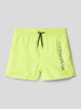Jack & Jones Badehose mit Label-Print Neon Gelb