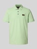 PME Legend Poloshirt met labeldetail Mintgroen