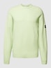 CK Calvin Klein Gebreide pullover met ribboorden Neon groen