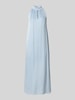 Jake*s Collection midi-jurk van viscosemix met halter Bleu
