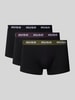 HUGO Trunks mit elastischem Label-Bund im 3er-Pack Black