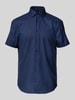 Christian Berg Men Regular fit zakelijk overhemd met knoopsluiting Marineblauw