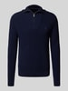 Polo Ralph Lauren Gebreide pullover met schipperskraag en labelstitching Marineblauw