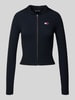 Tommy Jeans Slim Fit Strickjacke mit Raglanärmeln Black