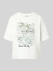 Weekend Max Mara Pudełkowy krój t-shirt z czystej bawełny model 'SALA' Biały