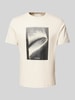 CK Calvin Klein T-Shirt mit Label-Print Beige