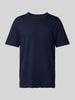 Tom Tailor Regular Fit T-Shirt aus reiner Baumwolle mit gummiertem Logo-Print Marine