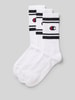 CHAMPION Socken mit Logo-Stitching Modell 'Crew' im 3er-Pack Weiss