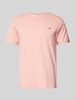 Gant Regular fit T-shirt in gemêleerde look Felroze