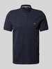 HECHTER PARIS Poloshirt mit kurzer Knopfleiste Marine