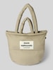 MADS NØRGAARD Shopper mit Label-Patch und Label-Detail Stein
