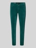 Marc Cain Slim fit broek met siernaden Donkergroen