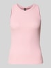 Pieces Regular Fit Tank Top in Rippoptik Modell 'RUKA' Altrosa Melange