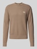 Calvin Klein Jeans Strickpullover mit Label-Patch Taupe