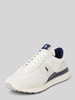 Polo Ralph Lauren Ledersneaker mit Logo-Stitching Modell 'TRAIN' Weiss