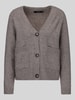 VERO MODA Oversized Strickjacke mit Woll-Anteil Modell 'BOOM' Sand Melange