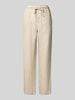 ECOALF Regular fit linnen broek met tunnelkoord, model 'INDIALF' Beige