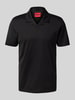 HUGO Poloshirt mit V-Ausschnitt Modell 'Dimerspolo' Black