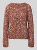 Rich & Royal Regular fit pullover met scheerwol in tricotlook Camel