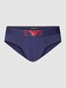 Emporio Armani Slip met labelprint, model 'SHINY BIG LOGO' Donkerblauw