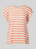 Tom Tailor Denim T-Shirt mit Streifenmuster Orange Melange