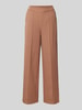 ZABAIONE Wide Leg Stoffhose mit fixierten Bügelfalten Camel