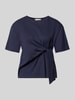 Christian Berg Woman T-Shirt mit Knoten-Detail und Rundhalsausschnitt Dunkelblau