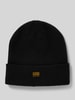 G-Star Raw Beanie met labeldetail, model 'Effo' Zwart