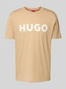 HUGO T-Shirt mit Label-Print Modell 'DULIVIO' Beige