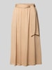 s.Oliver BLACK LABEL Midi-Rock aus Baumwoll-Mix Beige