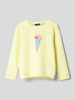 Blue Seven Sweatshirt met siergarnering Lichtgeel
