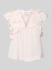 Neo Noir Regular Fit Blusentop mit Kappärmeln Modell 'Jayla' Pink