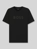 BOSS Orange regular fit T-shirt van puur katoen model 'TE_LOGO' Zwart