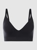 Saisei Bustier mit Logo-Bund  Schwarz