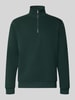 JACK & JONES Regular Fit Sweatshirt mit Baumwoll-Anteil Modell 'Bradley' Dunkelgruen