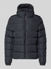 Superdry Steppjacke mit Label-Stitching und Kapuze Graphit