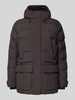 SAVE THE DUCK Kurtka pikowana z kapturem model ‘QUINLAN’ Ciemnobrązowy