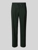 SELECTED HOMME Tapered fit stoffen broek met viscose, model 'LEROY' Donkergroen