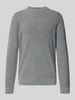 Brax Gebreide pullover met labeldetail, model 'ROY' Lichtgrijs