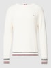 Tommy Hilfiger Strickpullover mit Logo-Stitching Modell 'SHADOW' Offwhite