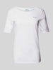 Marc O'Polo T-Shirt mit U-Boot-Ausschnitt Weiss